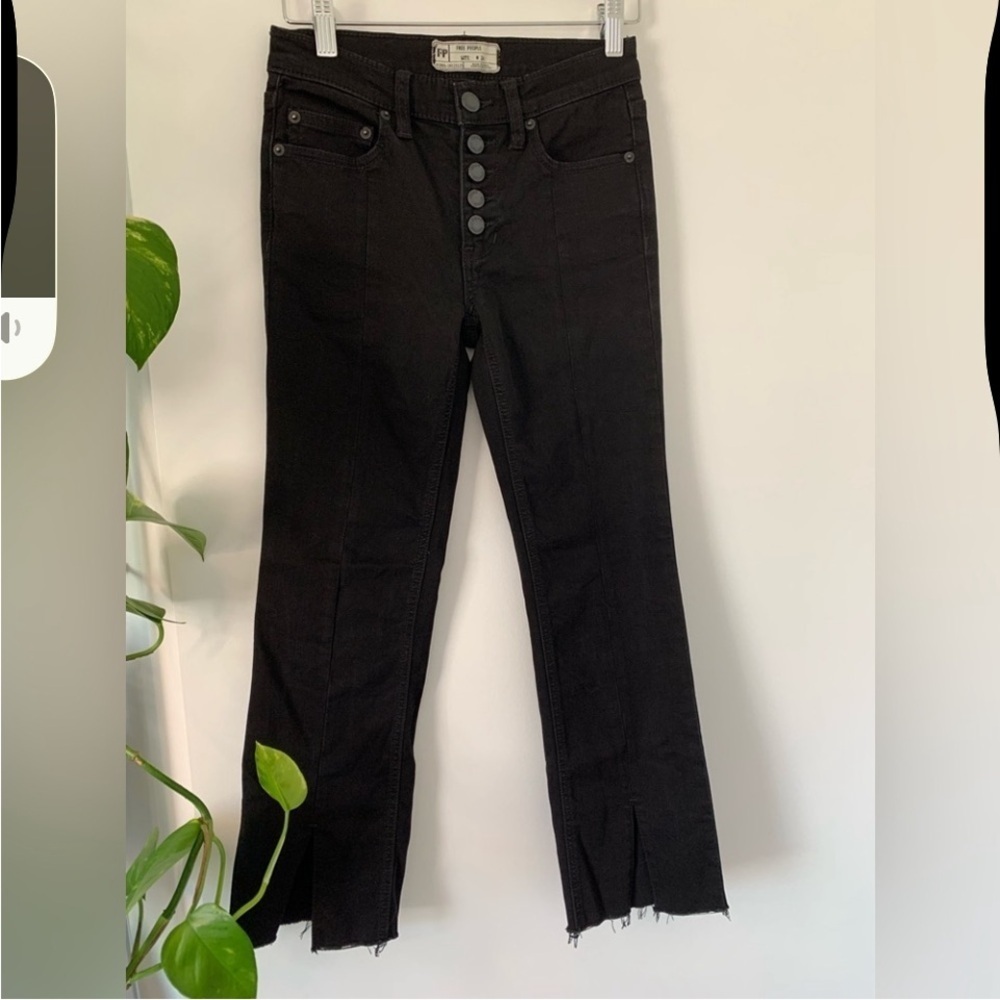 (45)Free People Black Flare Jeans - Picture 10 of 10